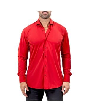 Maceoo Eins Marthy Contemporary Fit Button-Up Shirt - Red
