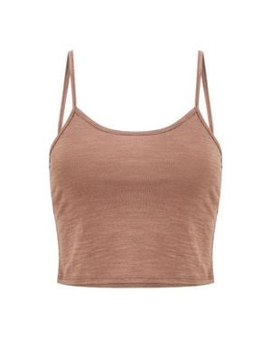 Lezat Tegan Organic Cotton Cami Tank - Brown