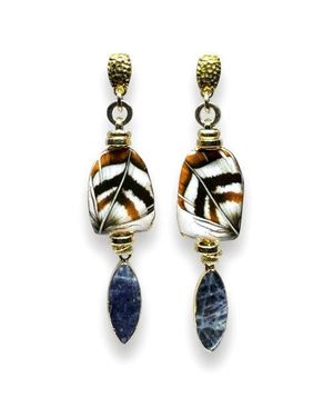 Lunaversoul Birds Of A Feather Earrings - Blue