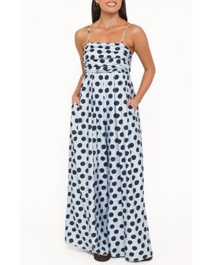 Petal & Pup Pricilla Dot Sleeveless Jumpsuit - Blue