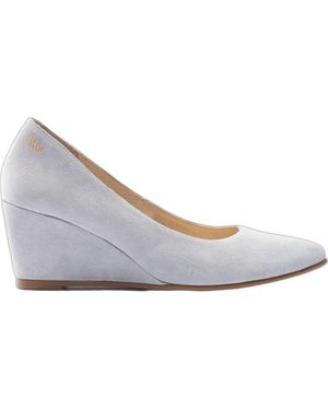 VISCATA Verona Suede Wedges - White