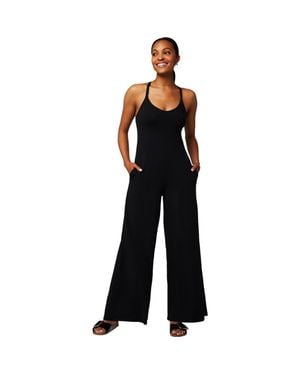 Fabletics Cloud Jersey Wide Leg Jumpsuit - Black