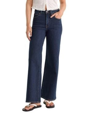GOOD AMERICAN Good Waist High Waist Palazzo Jeans - Blue