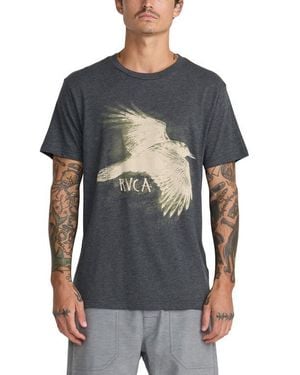 RVCA Horton Raven Graphic T-Shirt - Gray