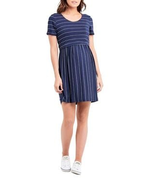 Ripe Maternity St/Nursing Dress - Blue