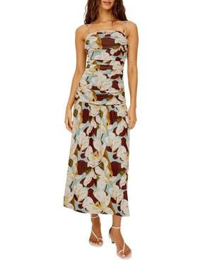 Rails Dolly Floral Ruched Midi Dress - Multicolor