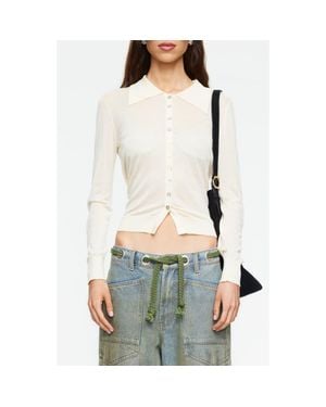 Lioness Chalet Point Collar Knit Shirt - White