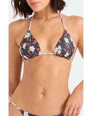 Volcom Sweet And Spicy Triangle Reversible Swim Top - Black