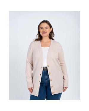 Kettlewell Boyfriend V-Neck Cardigan - White