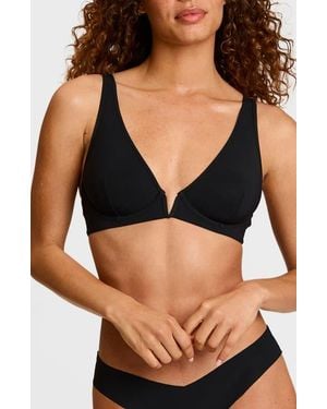 Commando Classic Plunge Underwire Bra - Black