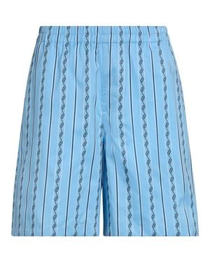 Versace Greca Stripe Jacquard Shorts - Blue