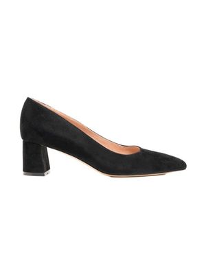 Ally Shoes Lower Block Heel Pump - Black