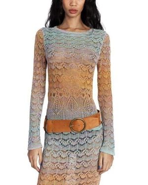 Anna Sui Ombre Space Dye Crochet Top - Multicolor