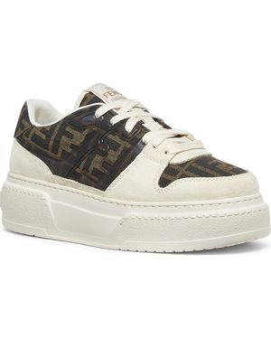 Fendi Match Platform Sneaker - Gray