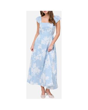Blu Pepper Floral Sleeveless Midi Dress in Green | Lyst