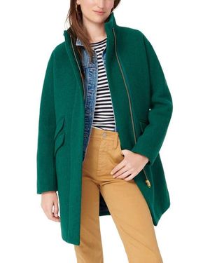 J.Crew Stadium Cloth Cocoon Coat - Green
