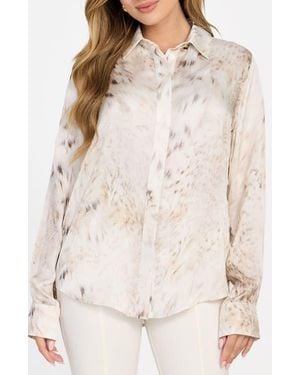 Marciano New Melissa Paisley Button-Up Shirt - Natural