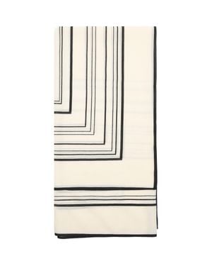 Mango Geometric Print Wool Scarf - Natural