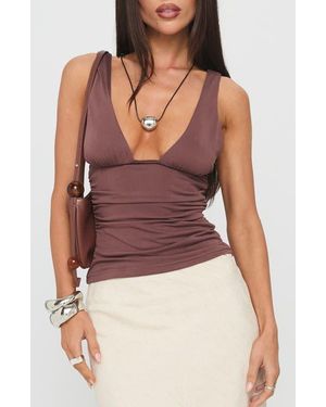 Princess Polly Sublime Ruched Tank - Purple