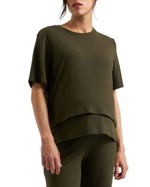 Ripe Maternity Mike Rib Nursing Top - Green