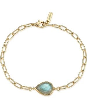 st. Moran 14K Plated Labradorite Chain Bracelet - Metallic