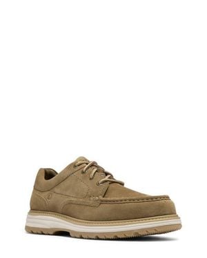 Clarks Melbury Lace Leather Moc Toe Derby - Brown