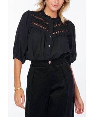 Bishop + Young Chelsea Detail Blouse - Black