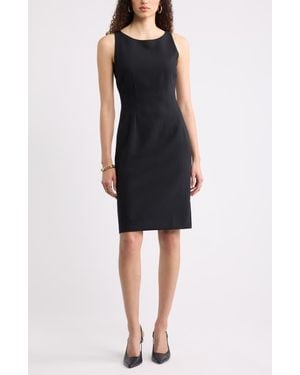 Nordstrom Sleeveless Seamed Sheath Dress - Black