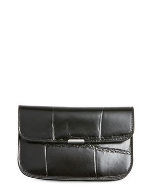 Lemaire Soft Tab Card Holder Coin Purse - Black