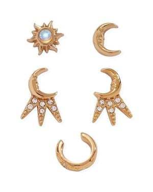 ALEX AND ANI Sun & Moon Earring Set - Metallic