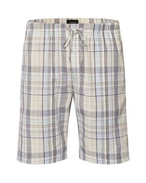 Hanro Night And Day Drawstring Cotton Shorts - Gray