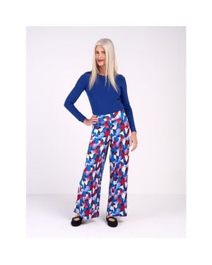 Kettlewell Geo Printed Palazzo Pants - Blue
