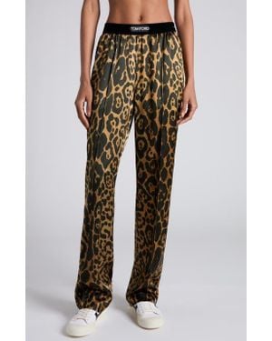 Tom Ford Stretch Silk Pajama Pants - Natural