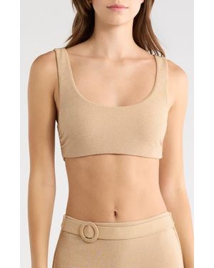 Ramy Brook Enya Metallic Swim Top - White