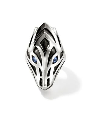 John Hardy Naga Ring, Sterling, Sapphire - Black