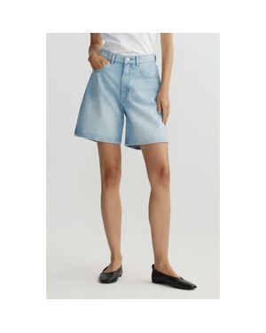 DL1961 Taylor High Waist Relaxed Denim Shorts - Blue