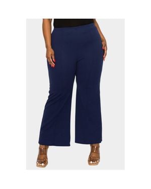L I V D Blake Pintuck Pleat Wide Leg Pants - Blue