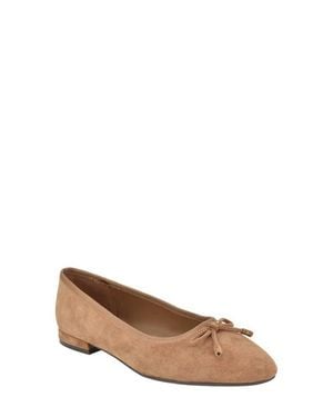 Calvin Klein Cyrie Bow Embellished Ballet Flat - Brown