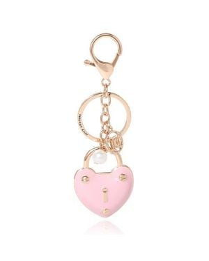 Juicy Couture Heart Lock Keychain - Pink