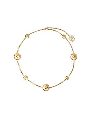 Burberry Hollow Medallion Necklace - Metallic