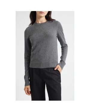 Vince Classic Crewneck Cashmere Sweater - Gray