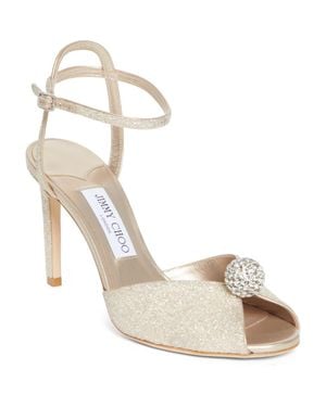 Jimmy Choo Sacora Ankle Strap Sandal - Metallic