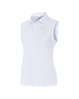Antigua Cleveland Guardians Recap Sleeveless Polo - White