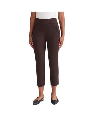 Jones New York High Waist Pull-On Straight Leg Pants - Red