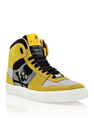 Philipp Plein Notorious Hi-Top With Crystals - Yellow