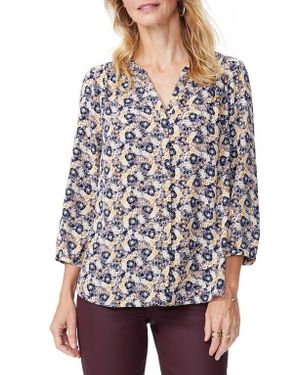 NYDJ Pintuck Blouse - Multicolor