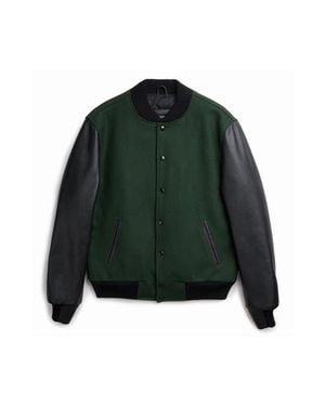 Last Wolf Pine Varsity Jacket - Green