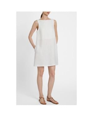 Santorelli Jaclyn Sleeveless Shift Dress - White