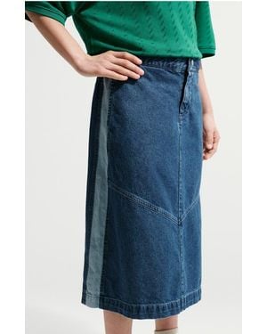 Nike Kids' Sportswear Denim Midi Skirt - Blue