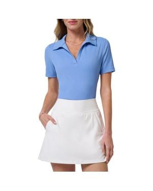Travis Mathew Moveknit Rib V-Neck Polo - Blue